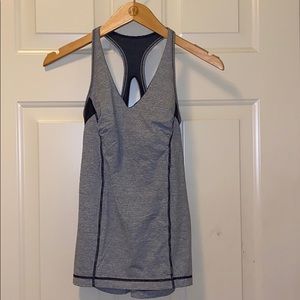 🍋 Lululemon Black and White Striped Tank